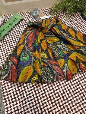 Vibrant multi color Print A-Line Skirt